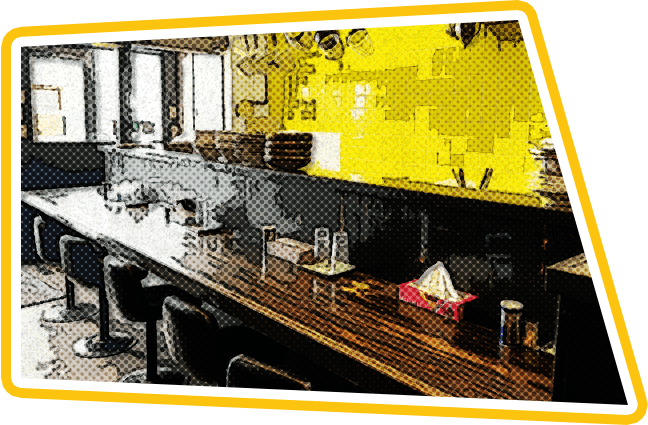 店内カウンター席